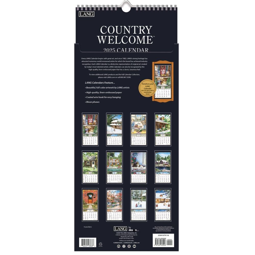 Country Welcome 2025 Vertical Wall Calendar by Laura Berry_ALT3