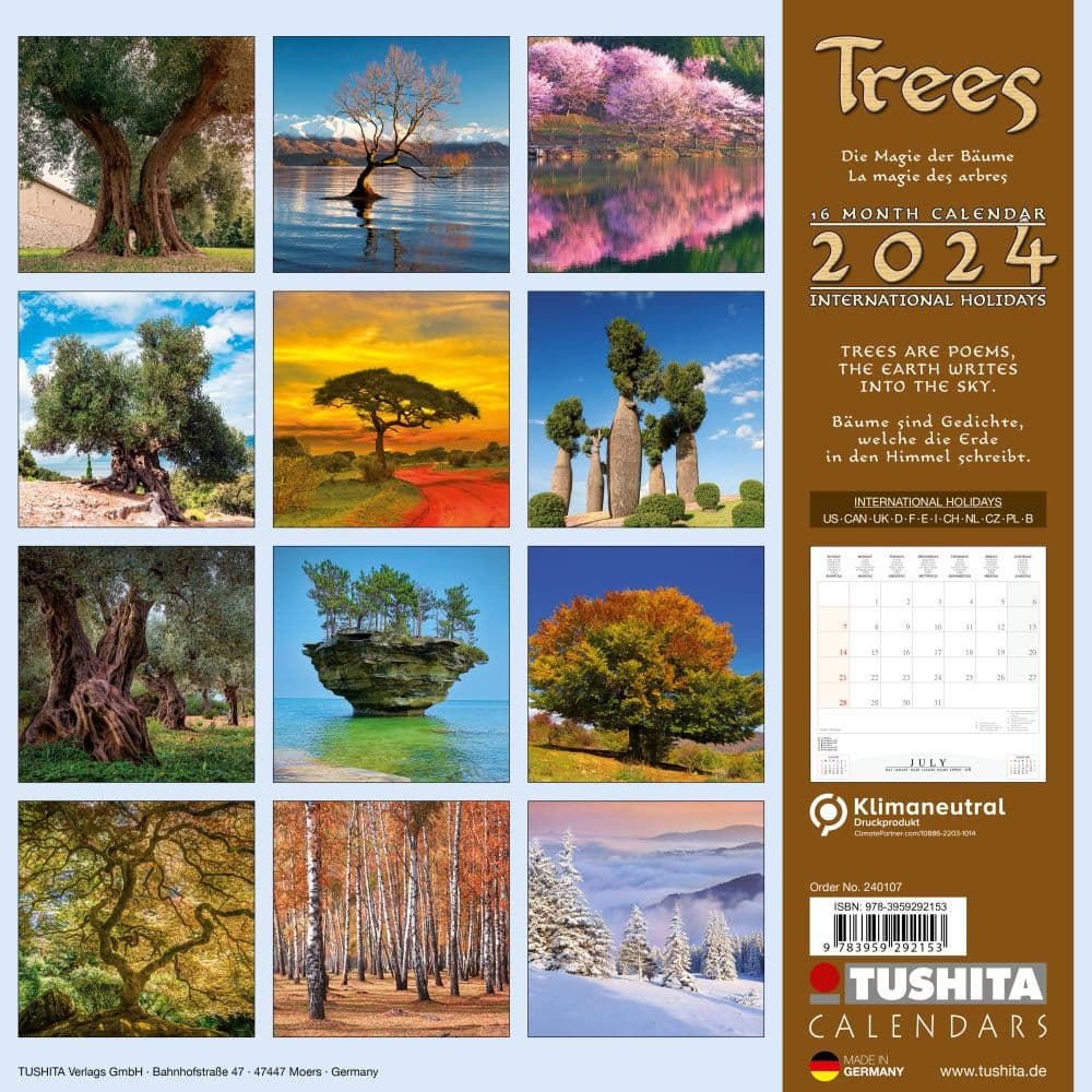 Trees 2024 Wall Calendar First Alternate Image width=&quot;1000&quot; height=&quot;1000&quot;