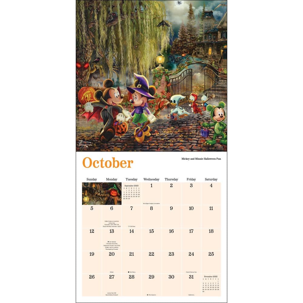 Kinkade Disney Collection 2025 Wall Calendar First Alternate Image width=&quot;1000&quot; height=&quot;1000&quot;