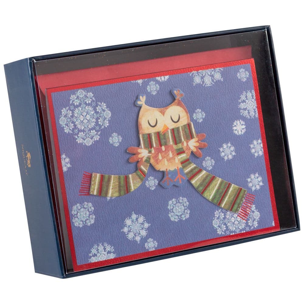 Owl in Scarf 10 Count Boxed Christmas Cards Fifth Alternate Image width=&quot;1000&quot; height=&quot;1000&quot;