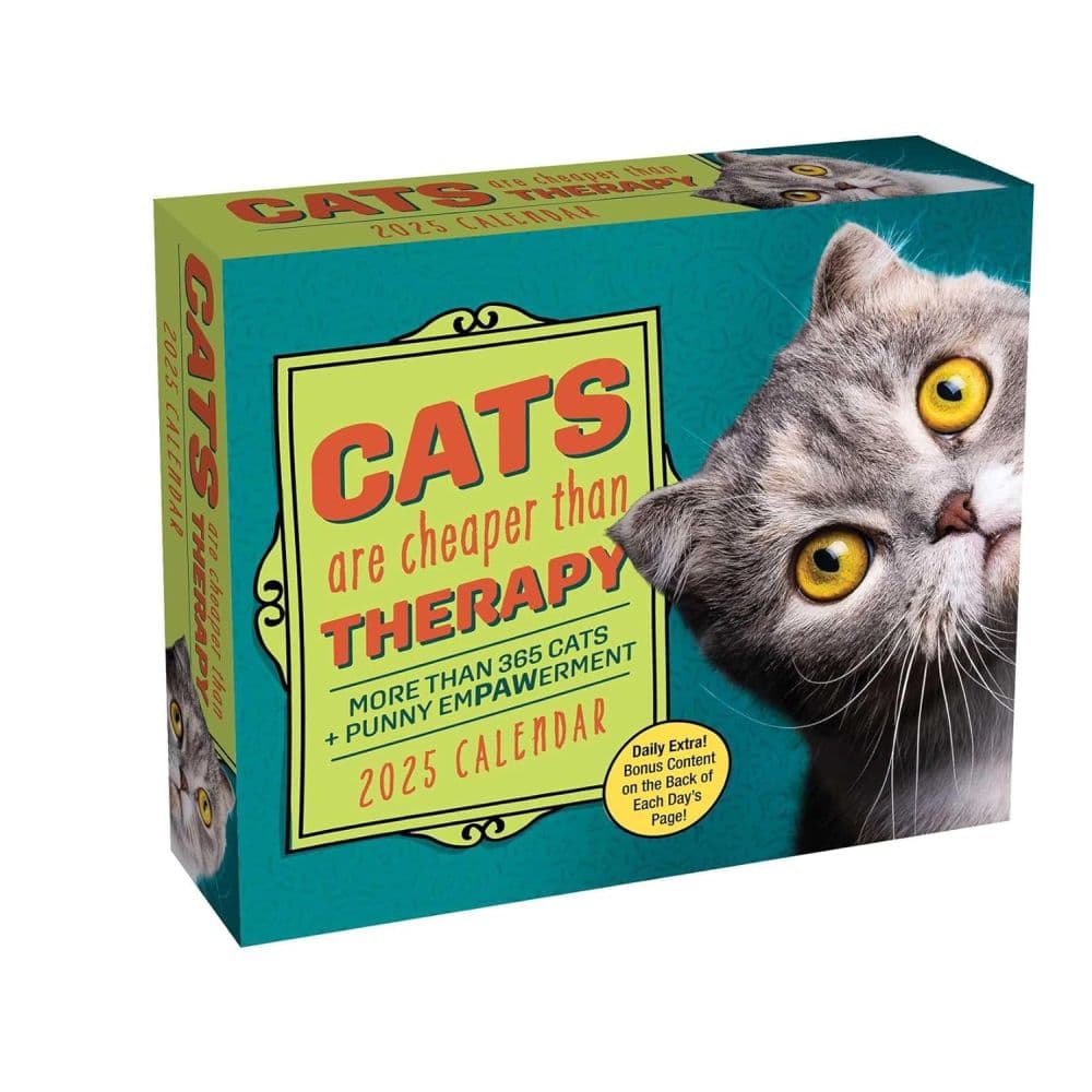 Cats Are Cheaper Than Therapy 2025 Desk Calendar Main Product Image width=&quot;1000&quot; height=&quot;1000&quot;