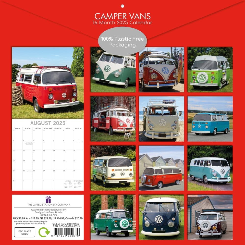 Camper Vans 2025 Wall Calendar First Alternate Image width=&quot;1000&quot; height=&quot;1000&quot;