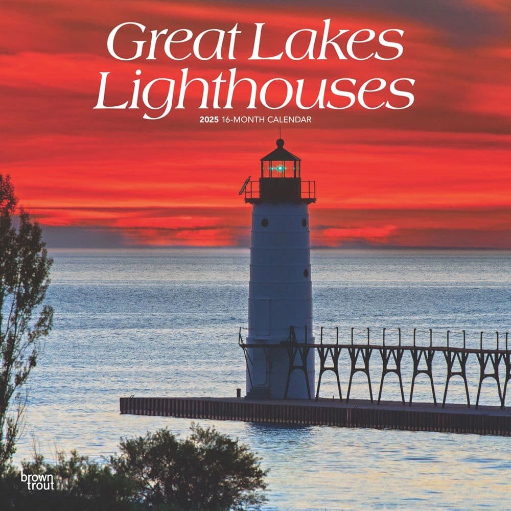Lighthouses Great Lakes 2025 Wall Calendar Main Product Image width=&quot;1000&quot; height=&quot;1000&quot;