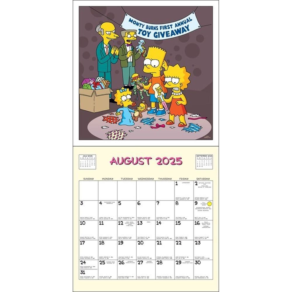 Simpsons 2025 Wall Calendar Fourth Alternate Image width=&quot;1000&quot; height=&quot;1000&quot;