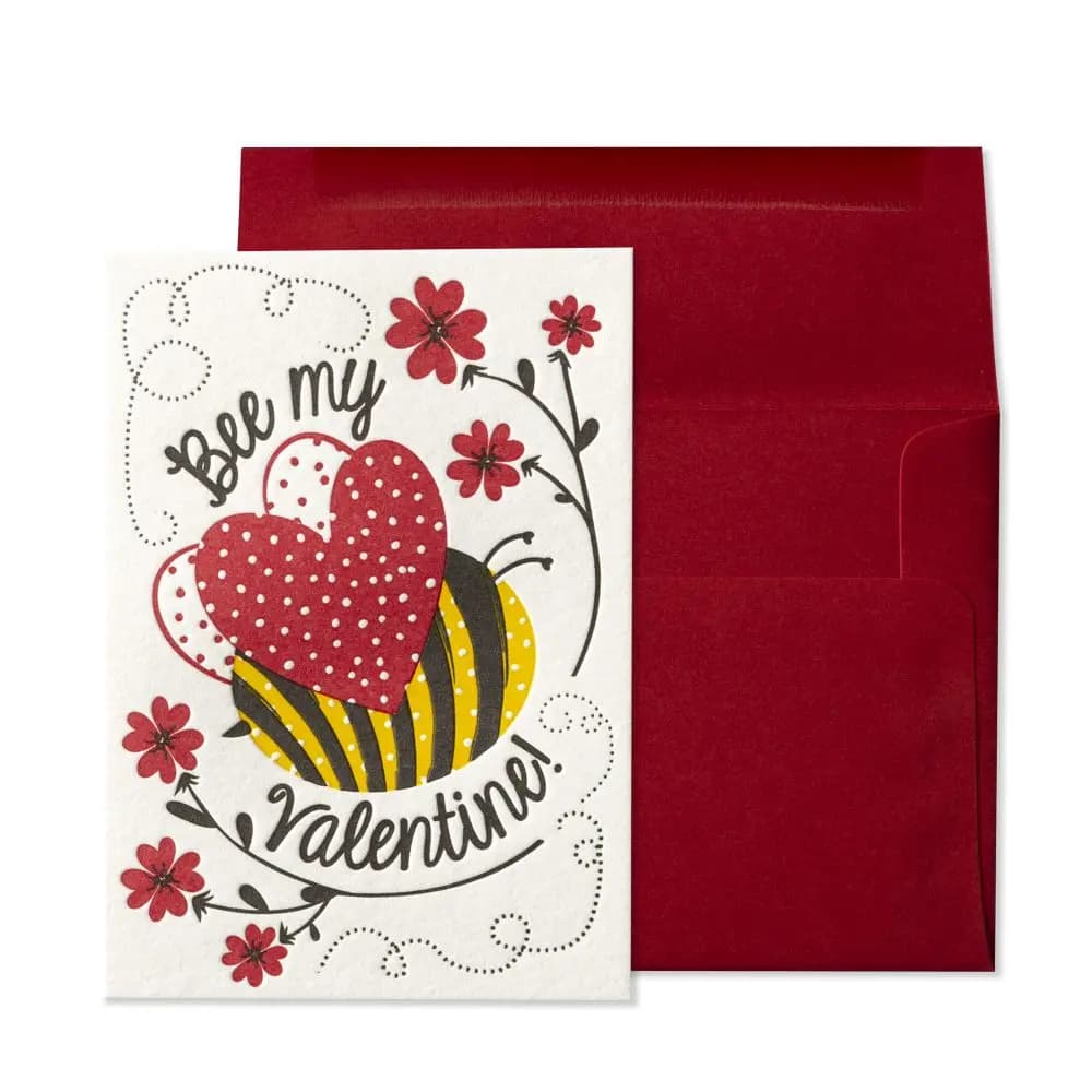 Bee My Valentine Valentine&#39;s Day Card