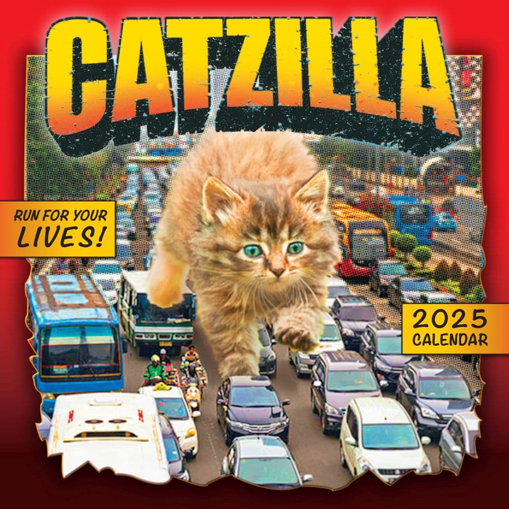 Catzilla 2025 Mini Wall Calendar Main Product Image width=&quot;1000&quot; height=&quot;1000&quot;