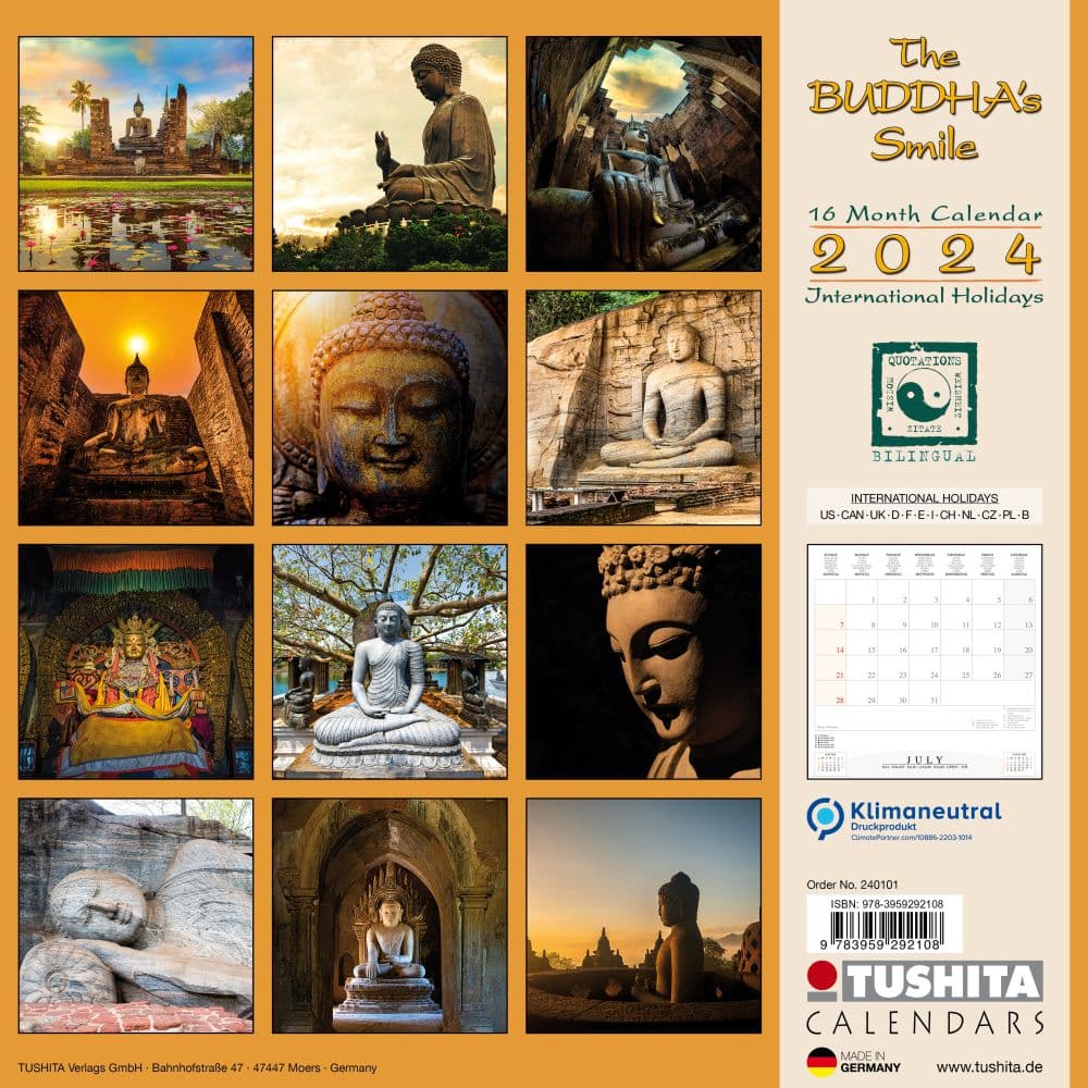 Buddhas Smile 2024 Wall Calendar First Alternate Image width=&quot;1000&quot; height=&quot;1000&quot;