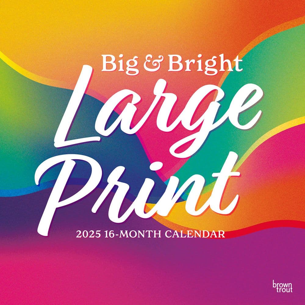 image Big and Bright Large Print 2025 Wall Calendar  Main Image