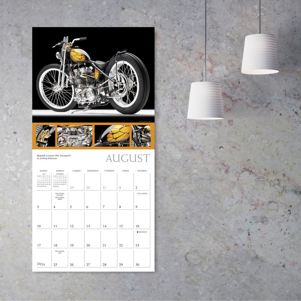 Custom Motorcycles Photography 2025 Wall Calendar Fourth Alternate Image width=&quot;1000&quot; height=&quot;1000&quot;