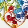 image Rainbow Heart Quilling Anniversary Card Fourth Alternate Image width=&quot;1000&quot; height=&quot;1000&quot;