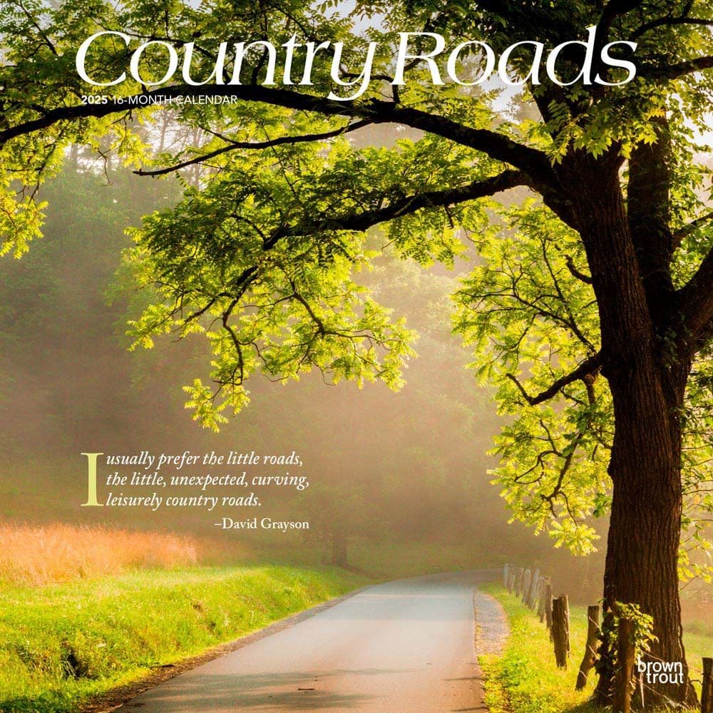 image Country Roads 2025 Wall Calendar  Main Image