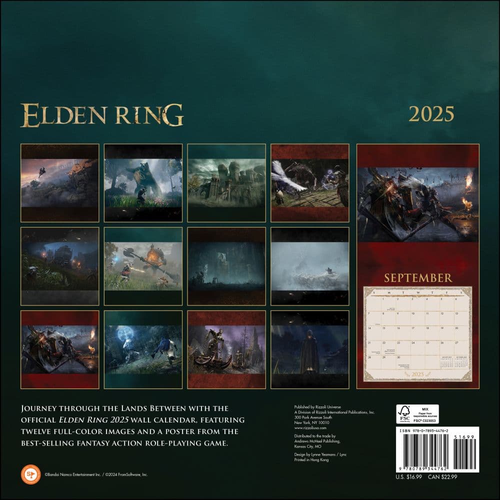 Elden Ring 2025 Wall Calendar First Alternate Image width=&quot;1000&quot; height=&quot;1000&quot;