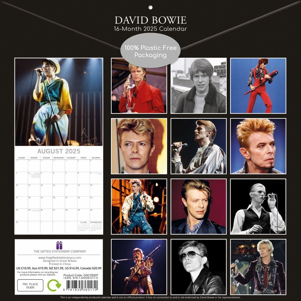 David Bowies 2025 Wall Calendar First Alternate Image width=&quot;1000&quot; height=&quot;1000&quot;