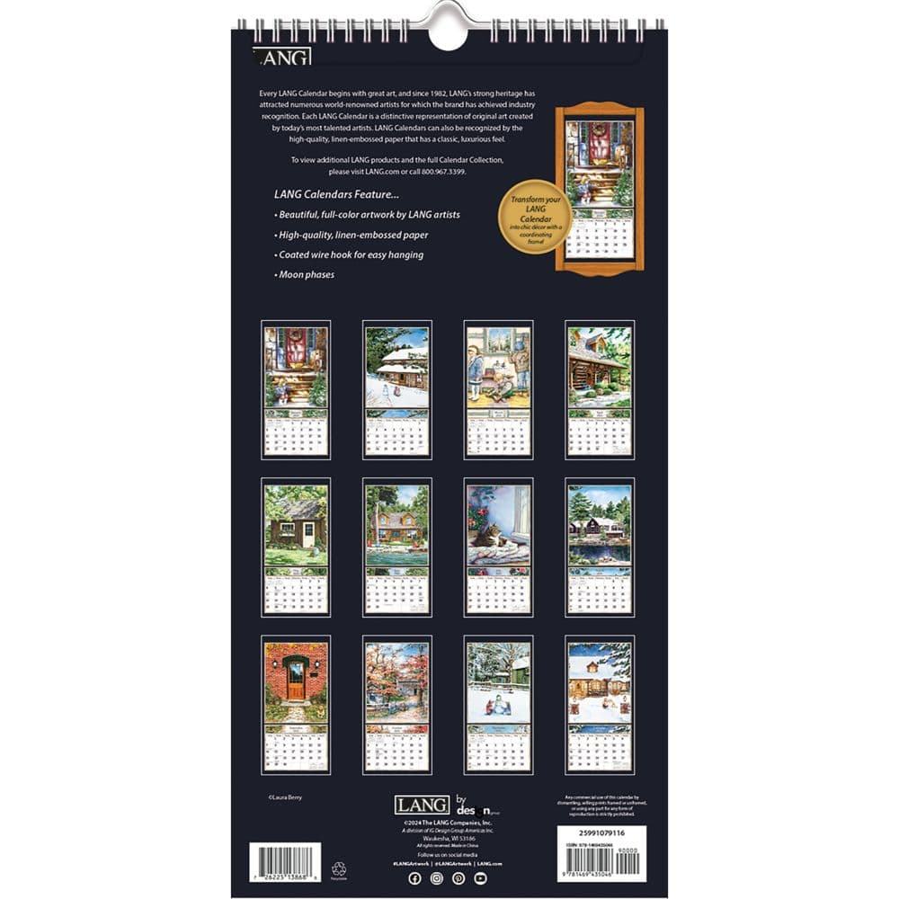 Country Welcome 2025 Vertical Wall Calendar by Laura Berry_ALT1