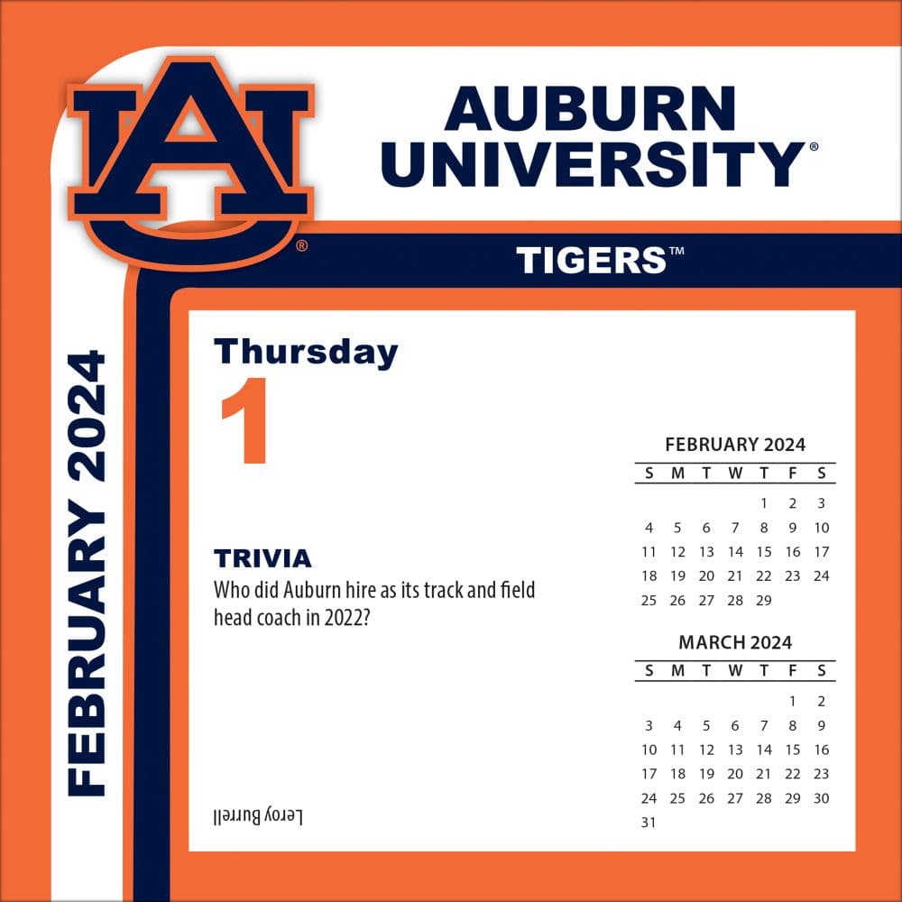Auburn Tigers 2024 Desk Calendar Third Alternate Image width=&quot;1000&quot; height=&quot;1000&quot;
