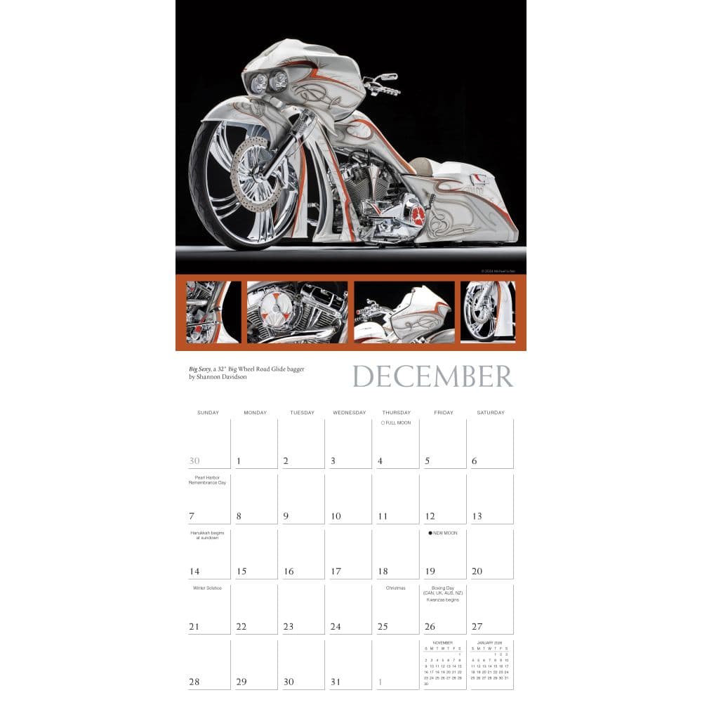 Custom Motorcycles Photography 2025 Wall Calendar Third Alternate Image width=&quot;1000&quot; height=&quot;1000&quot;