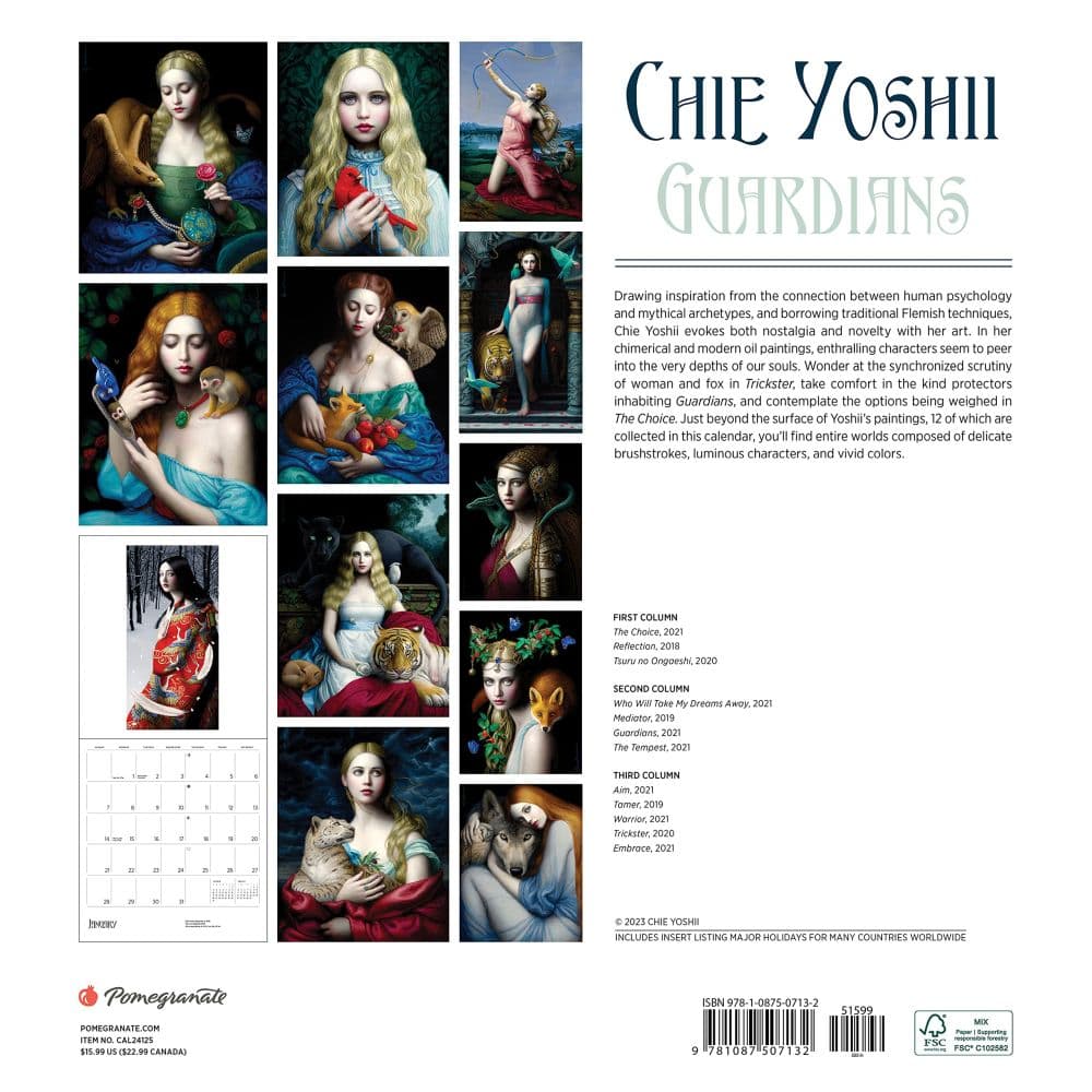 Chie Yoshii Guardians 2024 Wall Calendar_ALT1