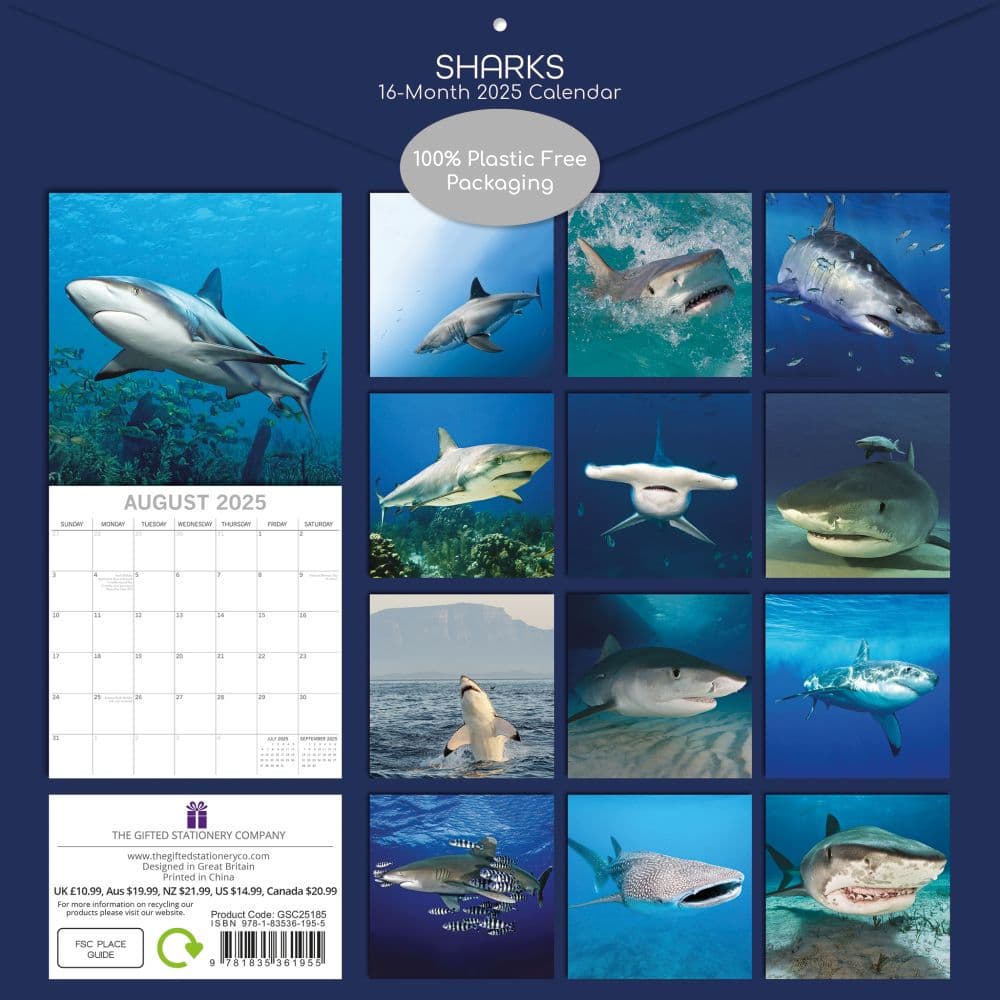Sharks 2025 Wall Calendar First Alternate Image width=&quot;1000&quot; height=&quot;1000&quot;