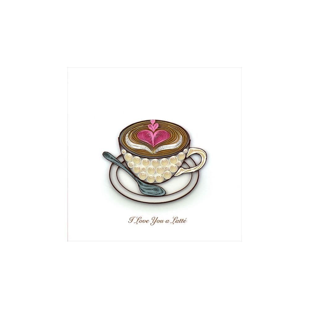 Heart Latte Quilling Valentine&#39;s Day Card First Alternate Image width=&quot;1000&quot; height=&quot;1000&quot;