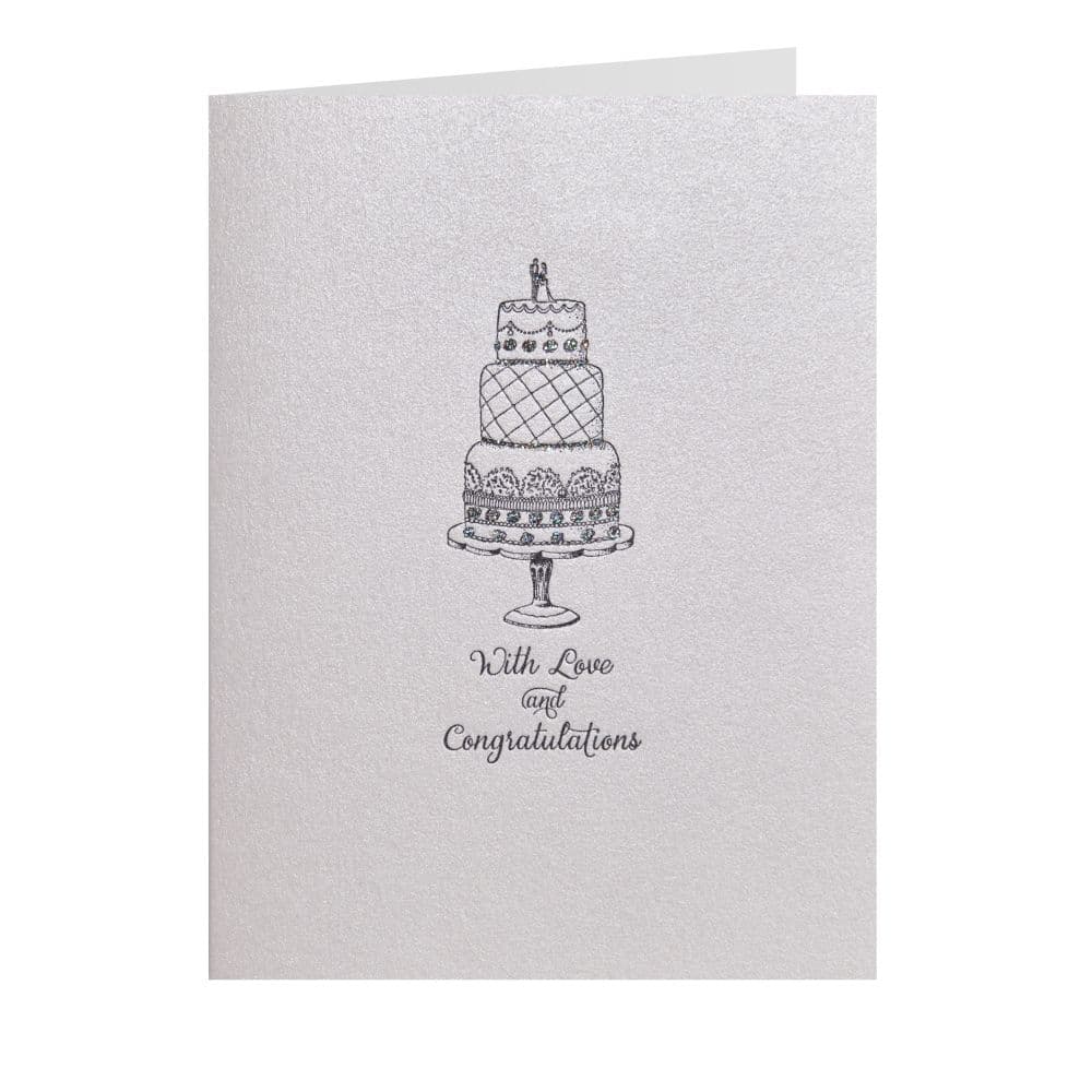 Etched Wedding Cake Wedding Card Sixth Alternate Image width=&quot;1000&quot; height=&quot;1000&quot;