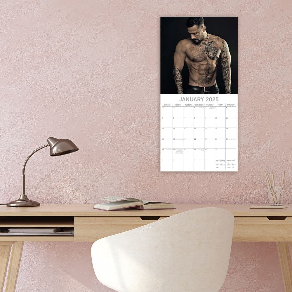 Hot Shirtless Men 2025 Wall Calendar Second Alternate Image width=&quot;1000&quot; height=&quot;1000&quot;