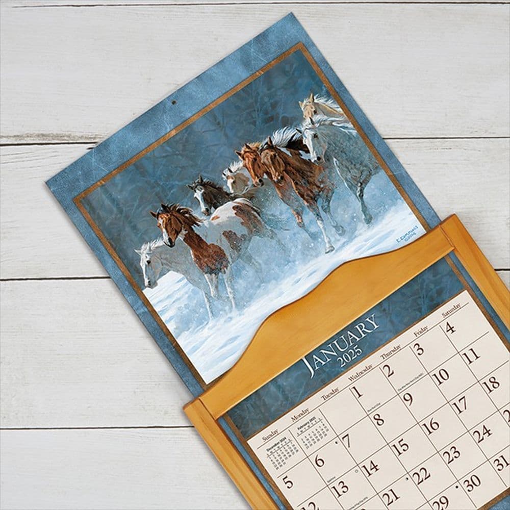 Horses in the Mist by Persis Clayton Weirs and Chris Cummings 2025 Wall Calendar Fifth Alternate Image width=&quot;1000&quot; height=&quot;1000&quot;