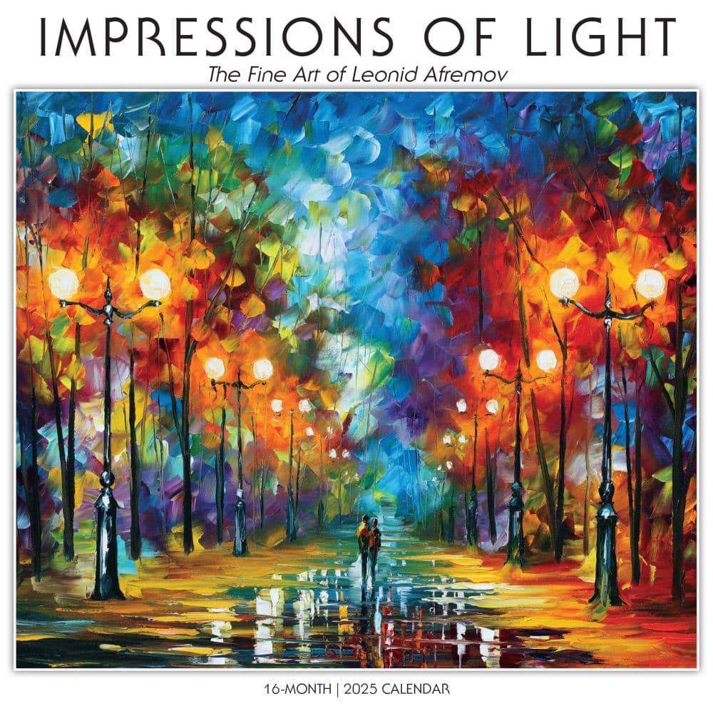 Impressions Of Light by Leonid Afremov 2025 Wall Calendar Main Product Image width=&quot;1000&quot; height=&quot;1000&quot;
