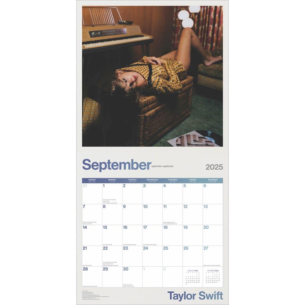 Taylor Swift 2025 Wall Calendar Alt3