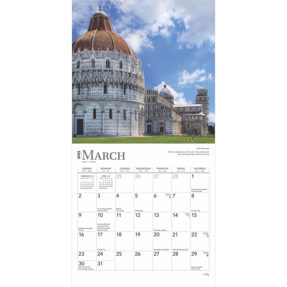 Italy 2025 Mini Wall Calendar Second Alternate Image width=&quot;1000&quot; height=&quot;1000&quot;