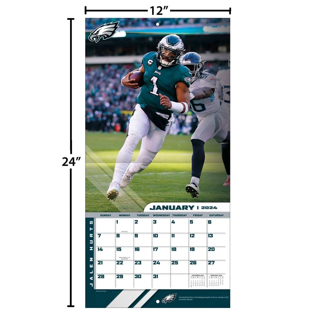 Philadelphia Eagles Jalen Carter 2024 Wall Calendar Fourth Alternate Image width=&quot;1000&quot; height=&quot;1000&quot;