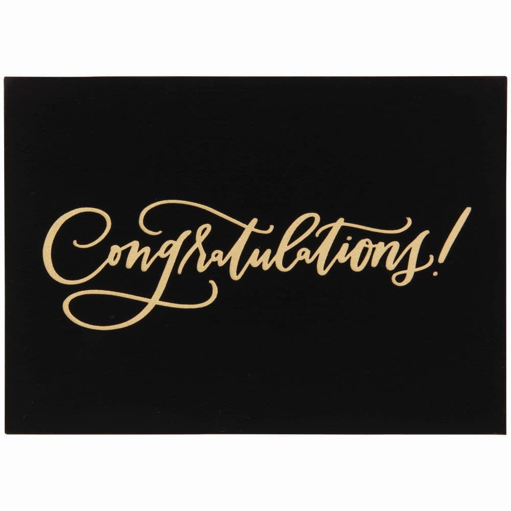 Gold Lettering / Black Flocking Congratulations Card First Alternate Image width=&quot;1000&quot; height=&quot;1000&quot;