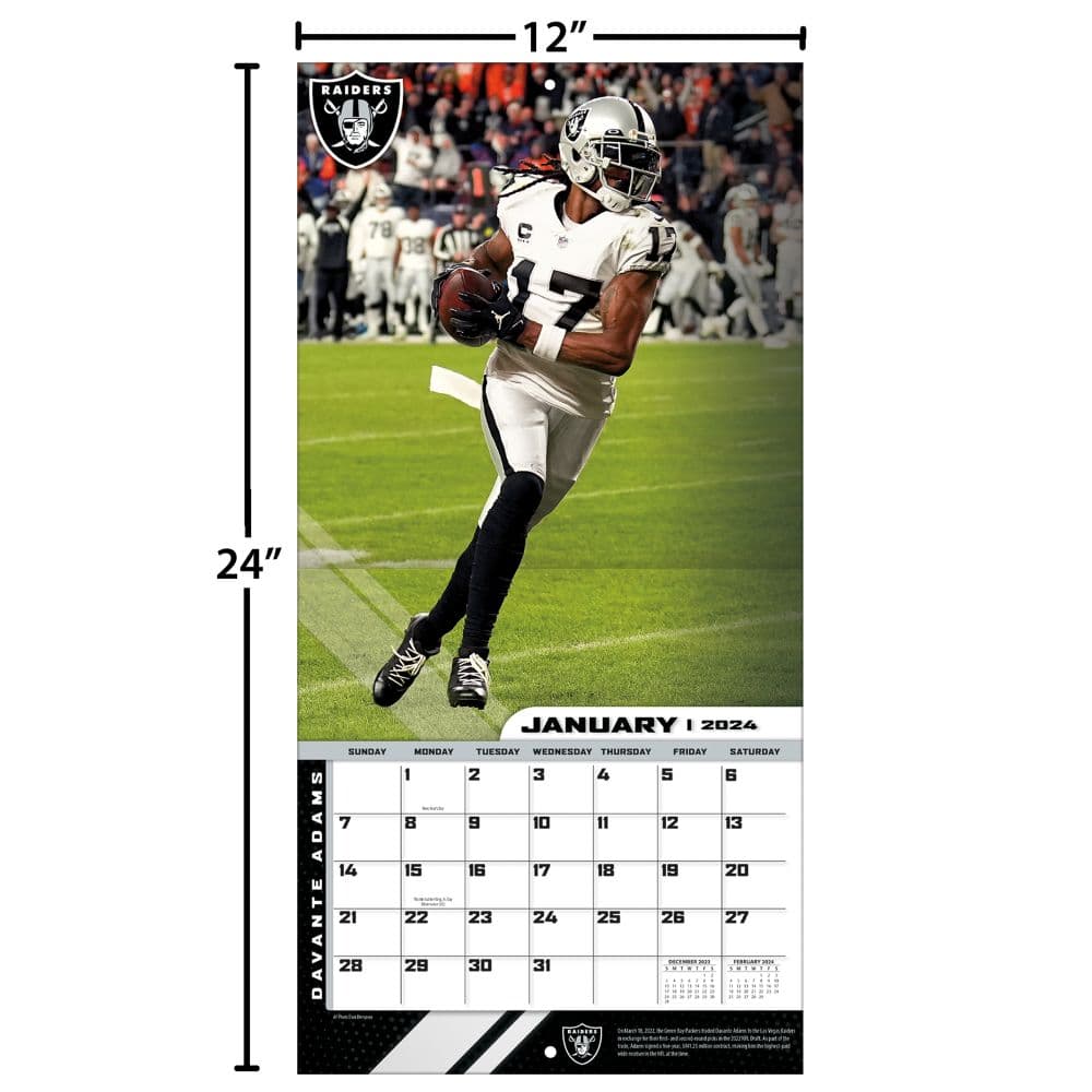 Las Vegas Raiders Davante Adams 2024 Wall Calendar Fifth Alternate Image width=&quot;1000&quot; height=&quot;1000&quot;