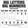 image Big Letters Big Numbers 2024 Wall Calendar Main Image