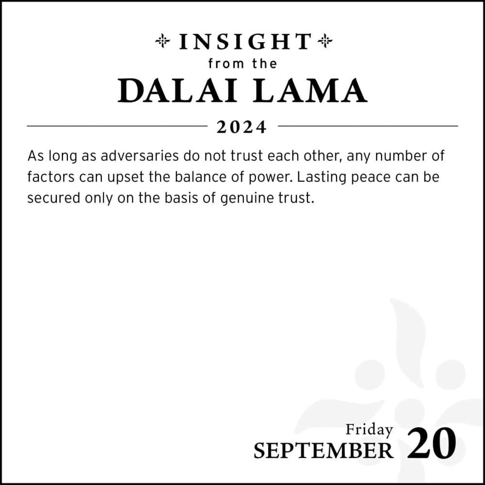 Dalai Lama Insight 2024 Desk Calendar Alt4