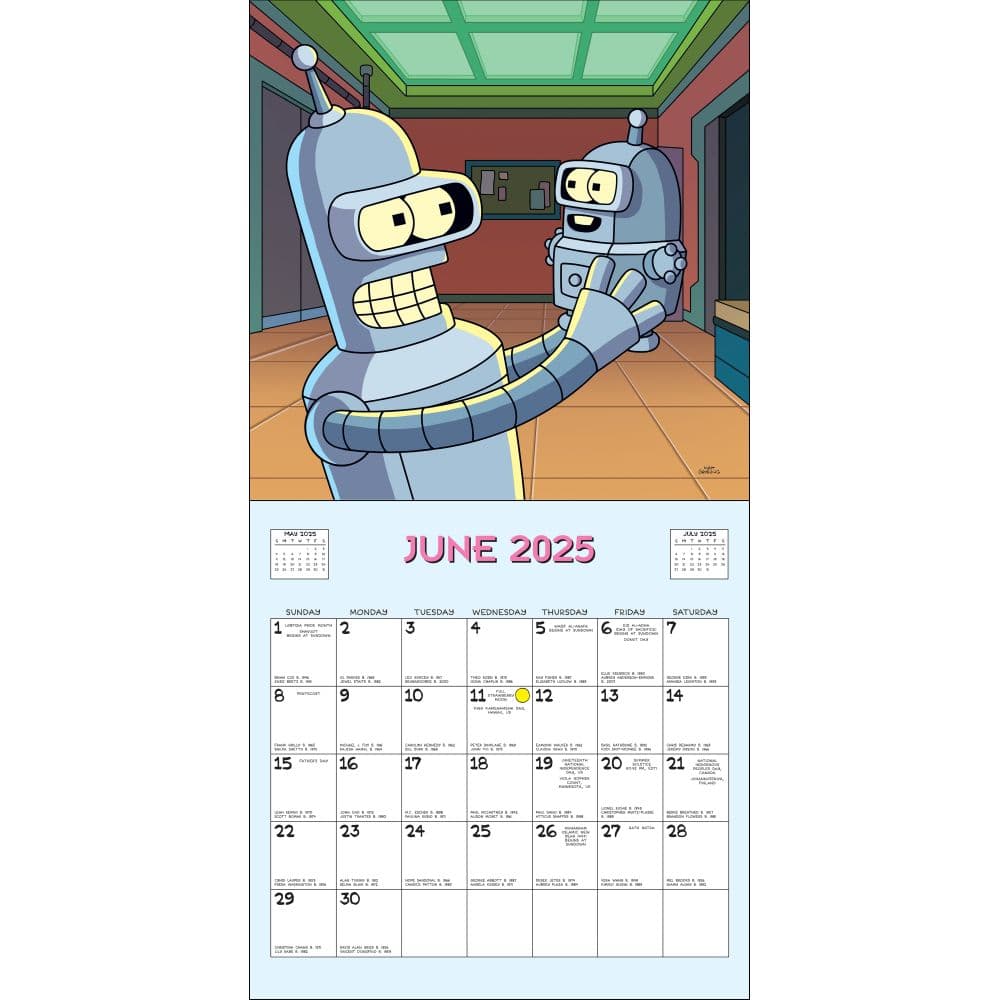 Futurama 2025 Wall Calendar Fourth Alternate Image width=&quot;1000&quot; height=&quot;1000&quot;