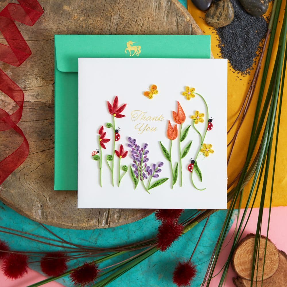Gardening Quilling Thank You Card Eighth Alternate Image width=&quot;1000&quot; height=&quot;1000&quot;