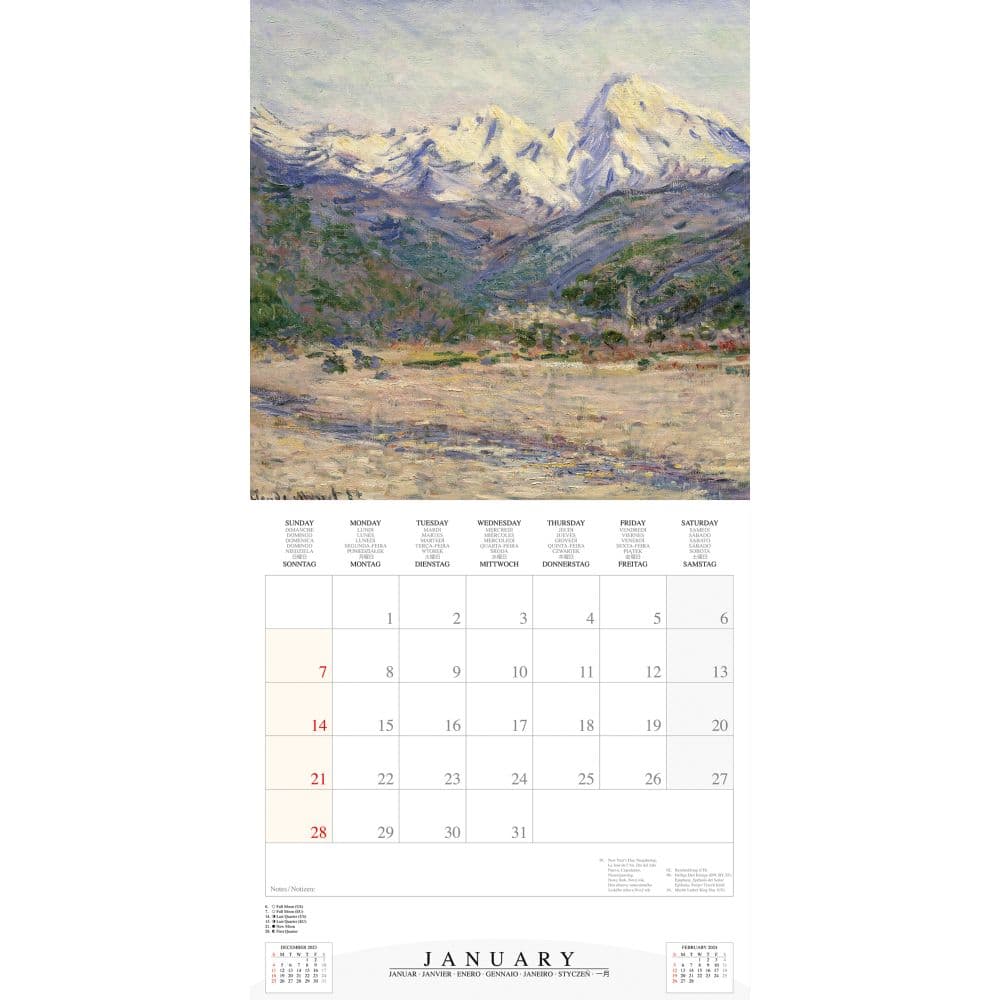 Monet A Walk In The Country 2024 Wall Calendar Second Alternate Image width=&quot;1000&quot; height=&quot;1000&quot;