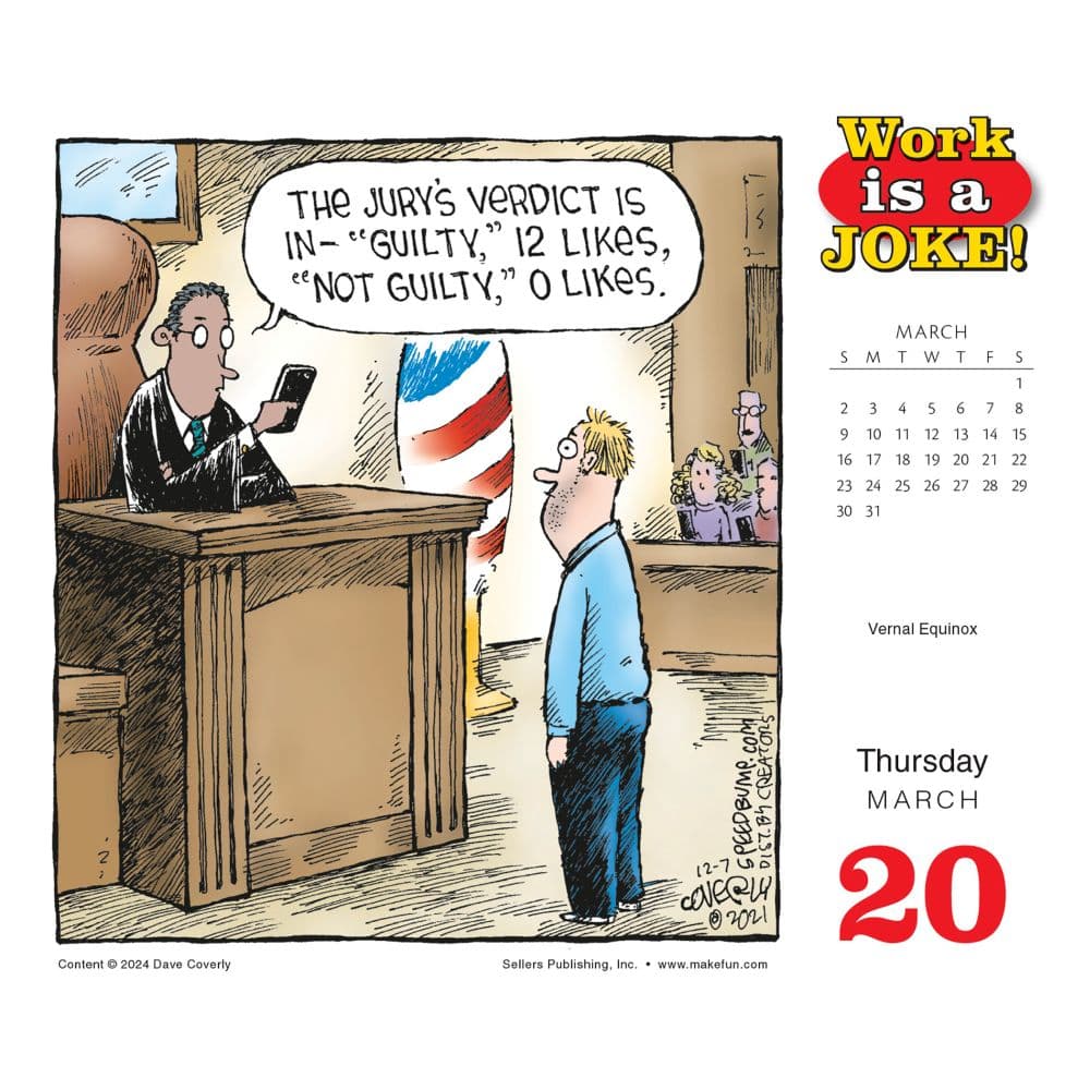 Work is a Joke 2025 Desk Calendar by Dave Coverly Second Alternate Image width=&quot;1000&quot; height=&quot;1000&quot;
