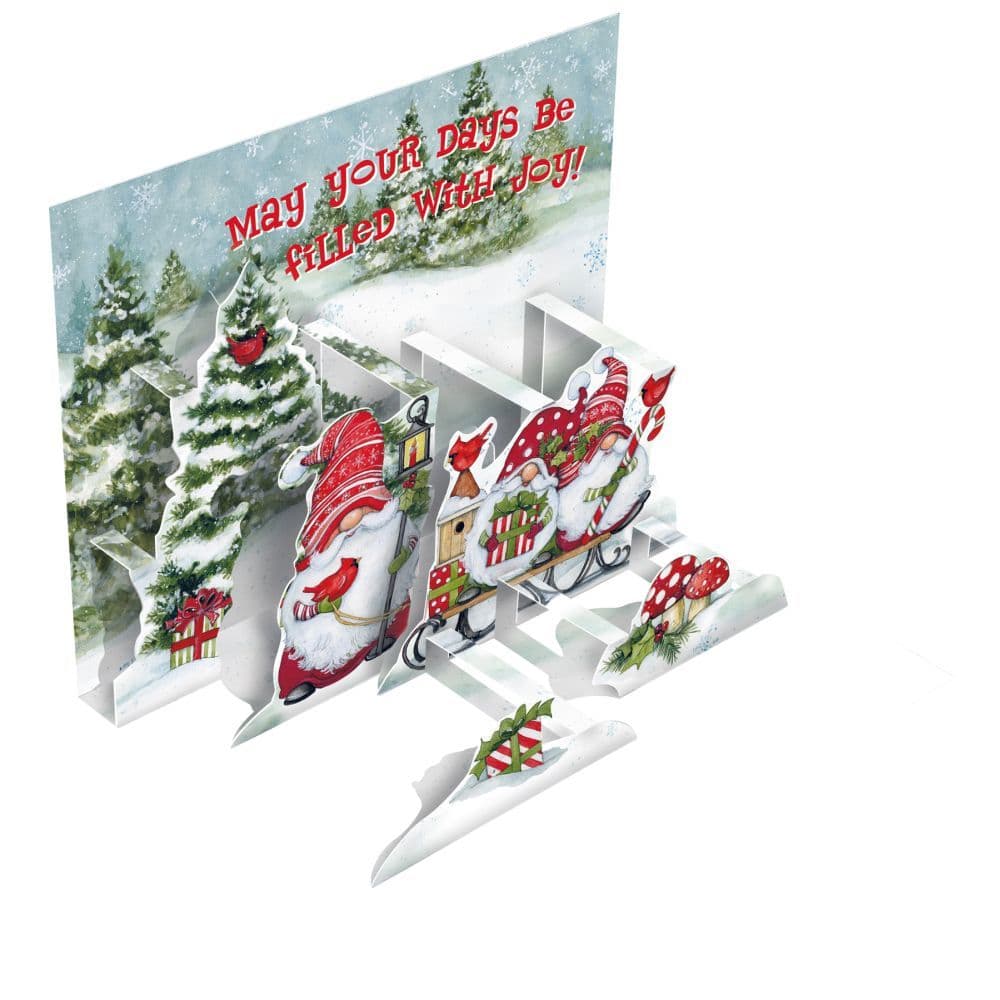 Holiday Gnomes 3D Pop-Up Christmas Cards (8 pack) by Susan Winget Main Image