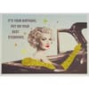 image Glam Blonde in Convertible Birthday Card