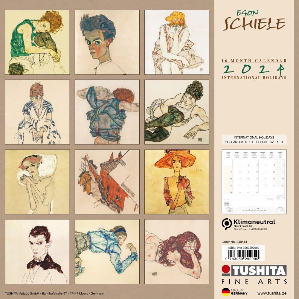 Schiele 2024 Wall Calendar First Alternate Image width=&quot;1000&quot; height=&quot;1000&quot;