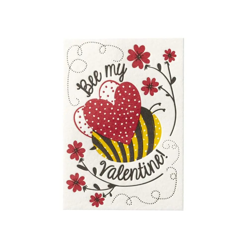 Bee My Valentine Valentine&#39;s Day Card front