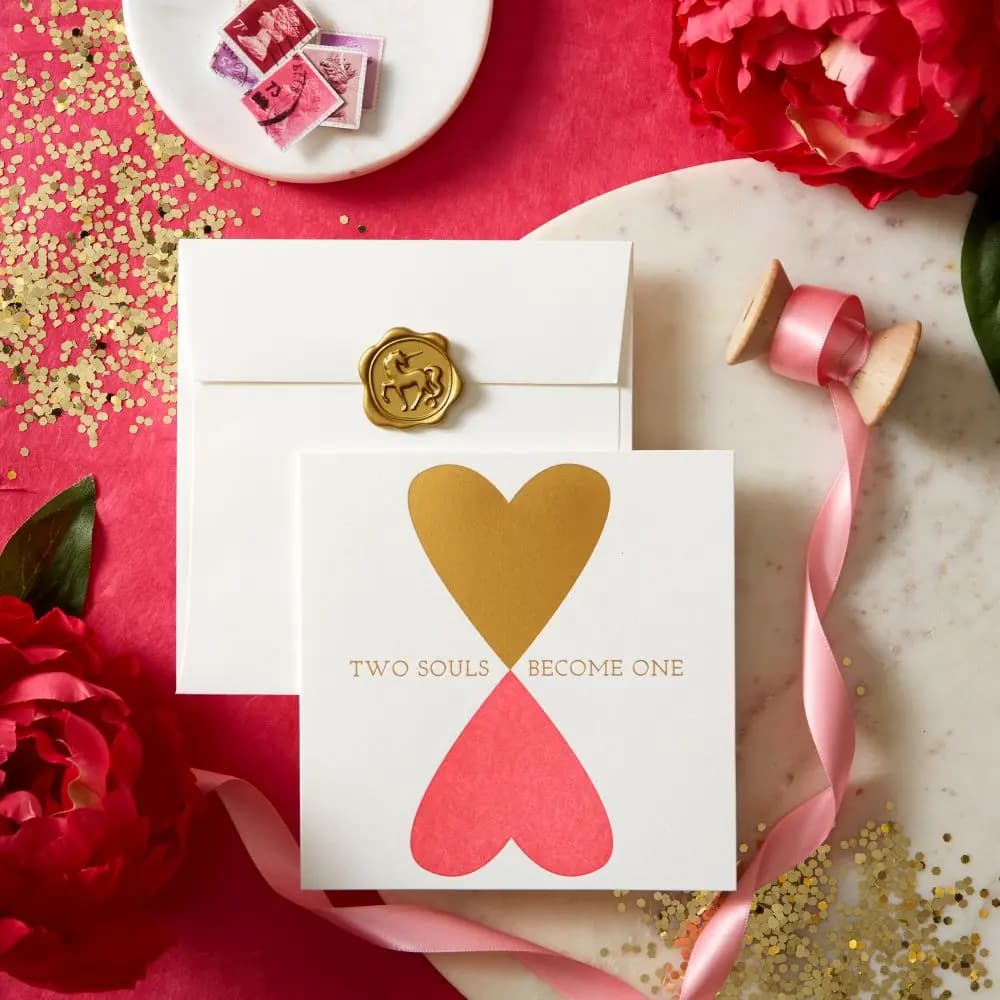 Two Souls Become One Anniversary Card lifestyle