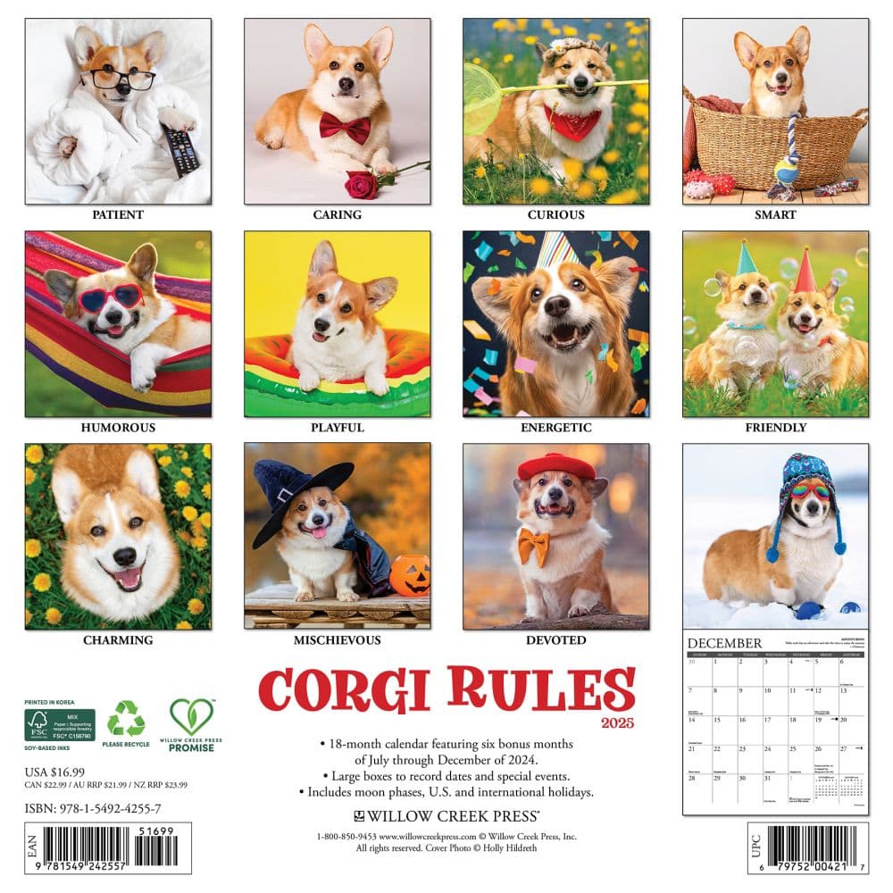 Corgi Rules 2025 Wall Calendar First Alternate Image width=&quot;1000&quot; height=&quot;1000&quot;