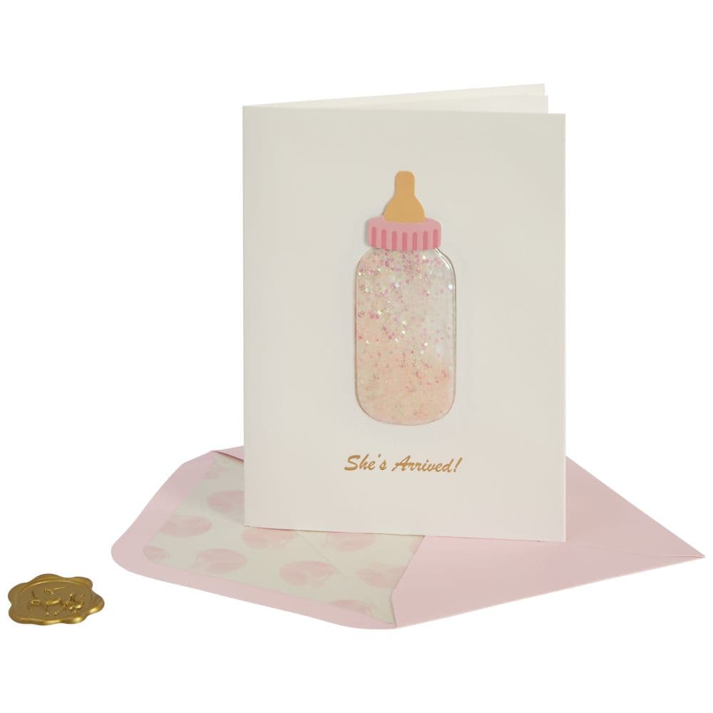 Baby Bottle Girls New Baby Card Seventh Alternate Image width=&quot;1000&quot; height=&quot;1000&quot;