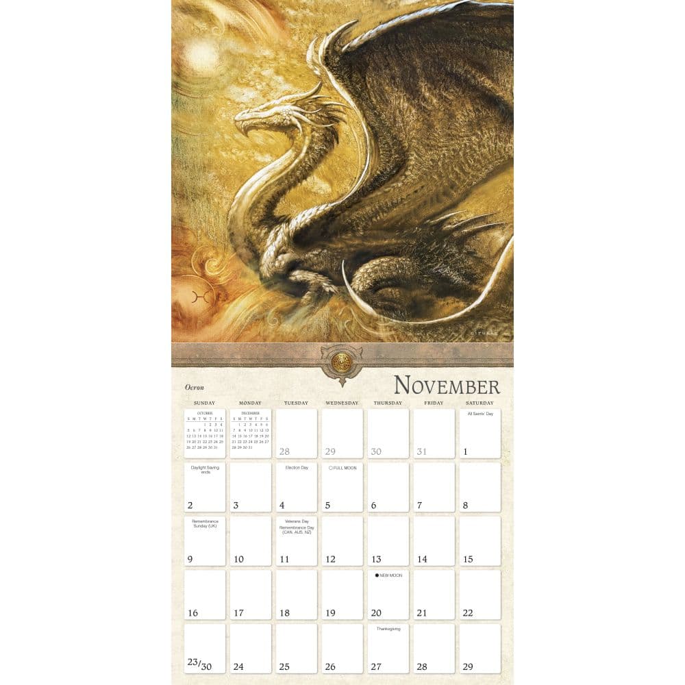 Dragons 2025 Wall Calendar by Ciruelo Cabral Third Alternate Image width=&quot;1000&quot; height=&quot;1000&quot;
