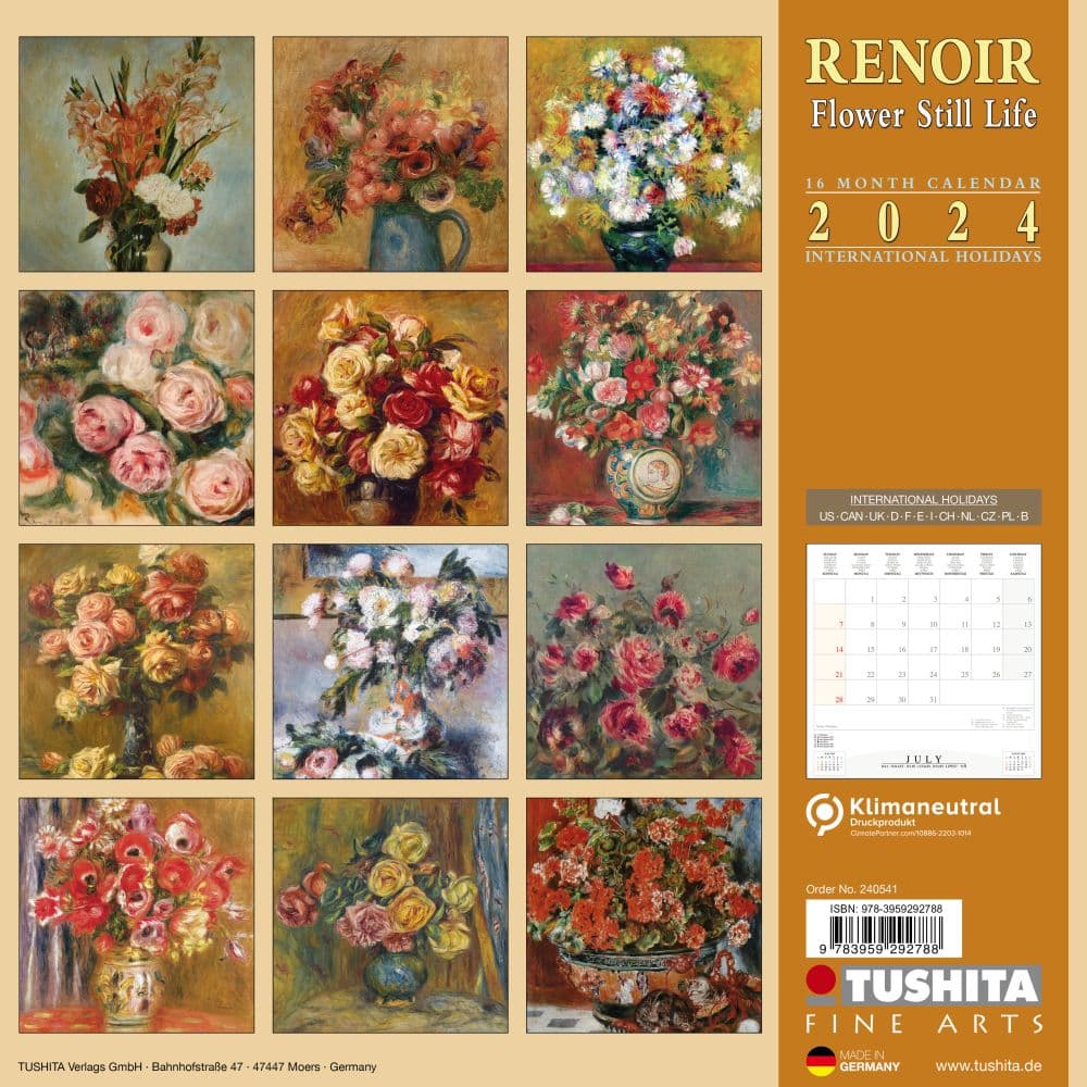 Renoir Flowers Still Life 2024 Wall Calendar First Alternate Image width=&quot;1000&quot; height=&quot;1000&quot;