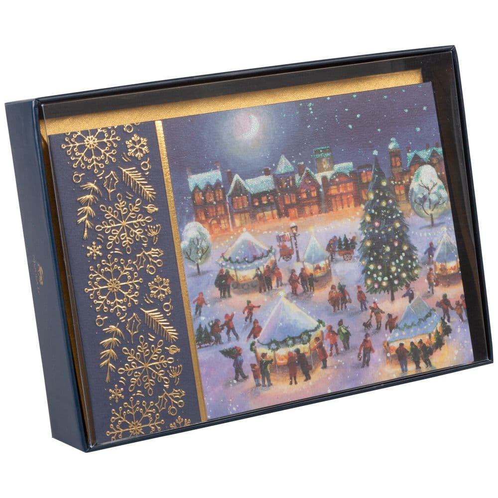 Snowy Village 8 Count Boxed Christmas Cards Fifth Alternate Image width=&quot;1000&quot; height=&quot;1000&quot;