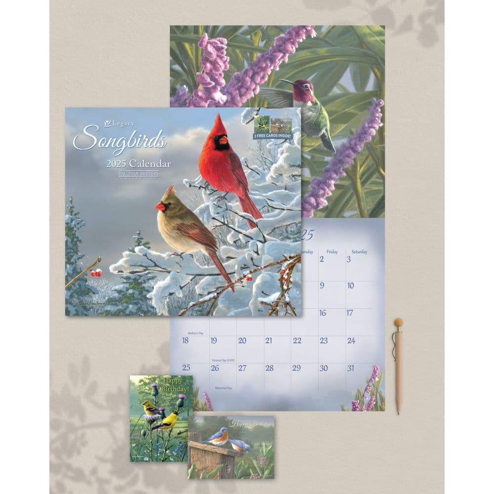 Songbirds Special Edition 2025 Wall Calendar Seventh Alternate Image width=&quot;1000&quot; height=&quot;1000&quot;