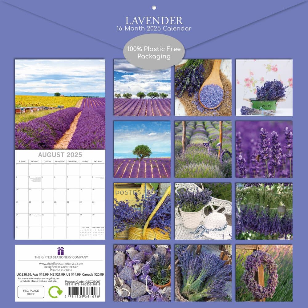 Lavender 2025 Wall Calendar First Alternate Image width=&quot;1000&quot; height=&quot;1000&quot;